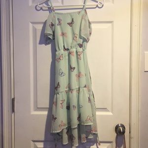Teal butterfly kids size 14 George Dress